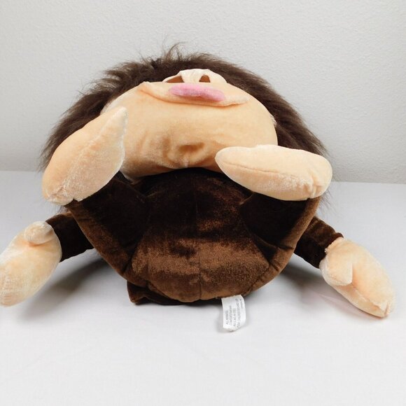 Ideal Toys Direct Brown Fuzzy Big Head Eyes Chimpanzee Monkey Animal Stuffed Toy - Picture 6 of 8